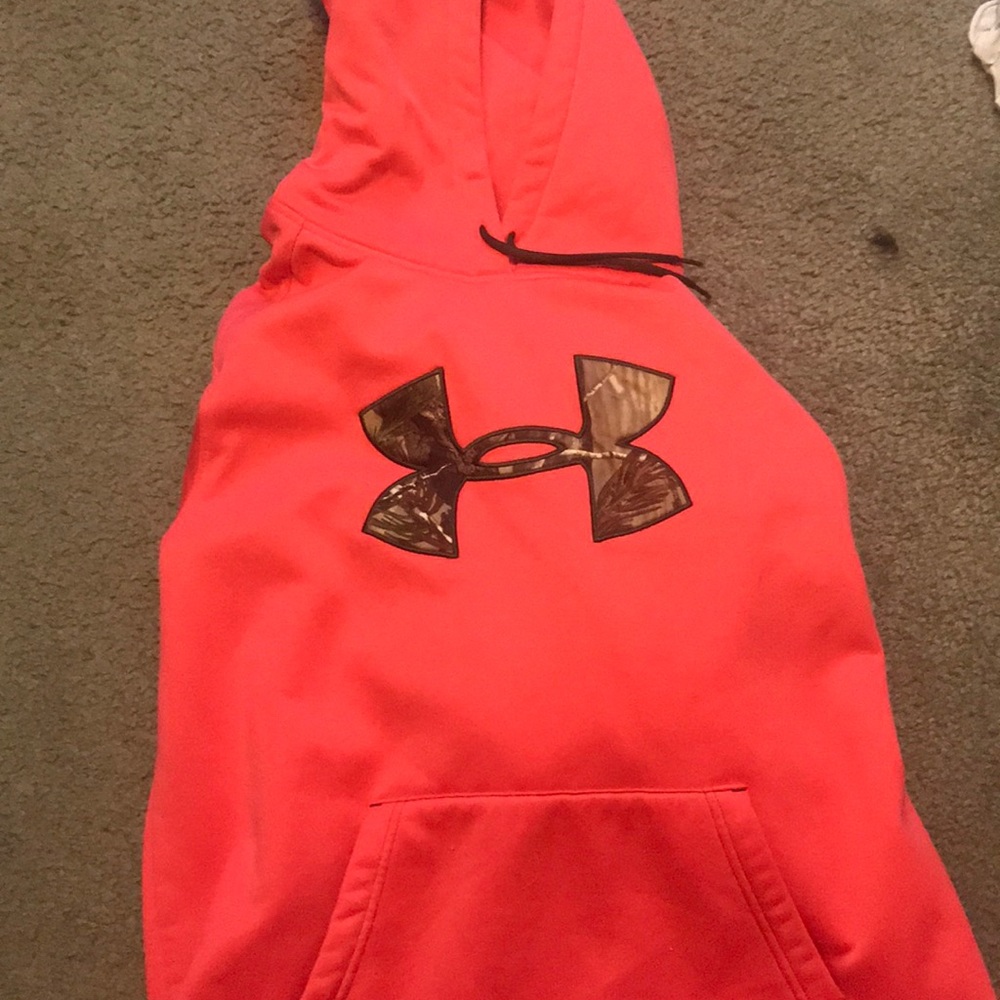 Pink under armor camo hoodie